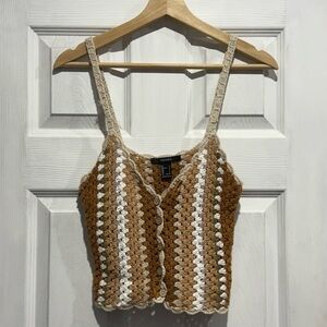 Crochet Colorblock Cropped Cami